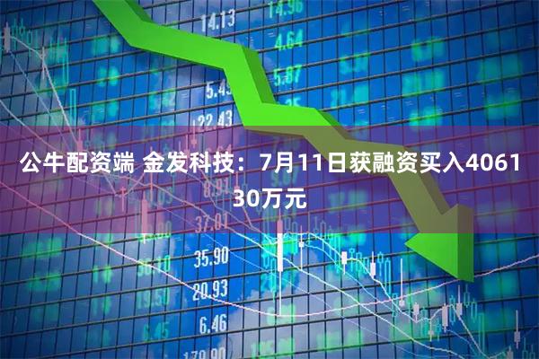 公牛配资端 金发科技：7月11日获融资买入406130万元